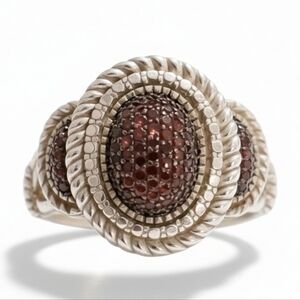 Affinity Joseph Schmid Red Diamond Sterling Silver Ring Size 8